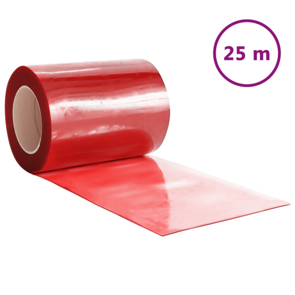 vidaXL Λωριδοκουρτίνα Κόκκινη 25 μ. 300 χιλ. x 2,6 χιλ. από PVC