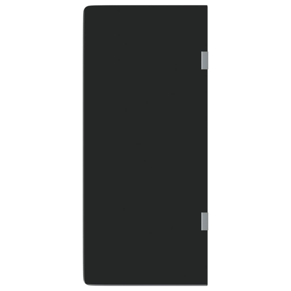 vidaXL Διαχωριστικό Ουρητηρίου Επιτοίχιο Μαύρο 90x40 εκ. Ψημένο Γυαλί