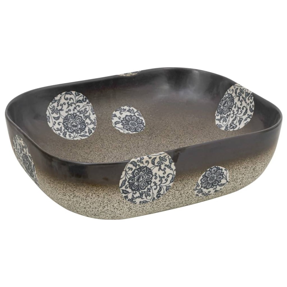 vidaXL Νιπτήρας Ορθογώνιος Πολύχρωμος 48x37,5x13,5 εκ. Κεραμικός