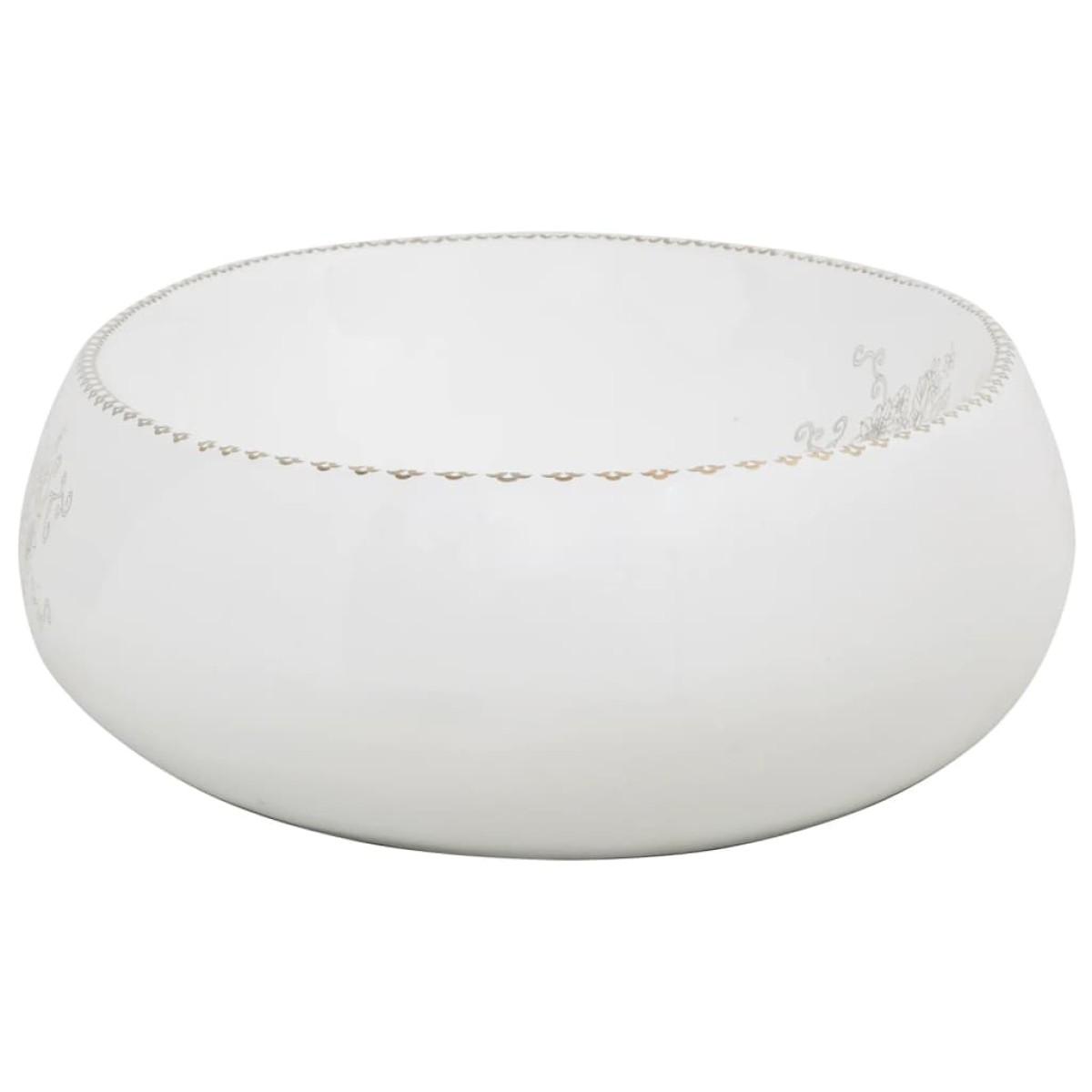 vidaXL Νιπτήρας Οβάλ Λευκός 59 x 40 x 15 εκ. Κεραμικός