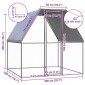 vidaXL Κοτέτσι - Κλουβί Ασημί / Γκρι 2x2x2 μ. από Γαλβανισμένο Χάλυβα