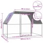 vidaXL Κοτέτσι - Κλουβί Ασημί / Γκρι 3x2x2 μ. από Γαλβανισμένο Χάλυβα