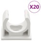 vidaXL Κανάλι Καλωδίων με Κλιπ Ø20 χιλ. 10 μ. από PVC