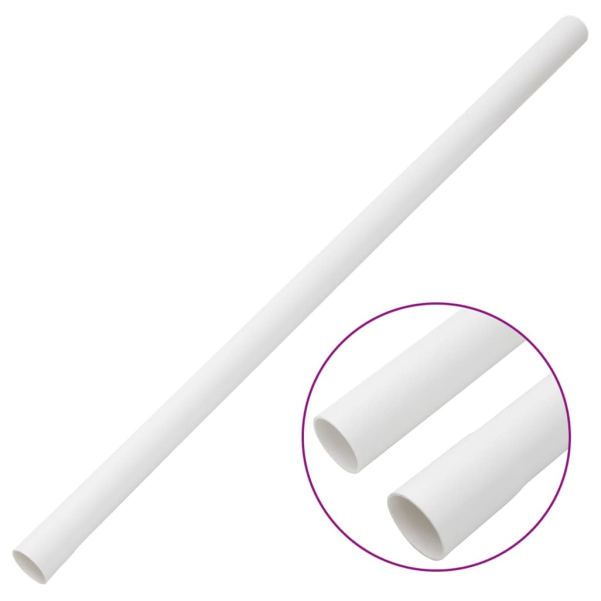 vidaXL Κανάλι Καλωδίων με Κλιπ Ø30 χιλ. 10 μ. από PVC