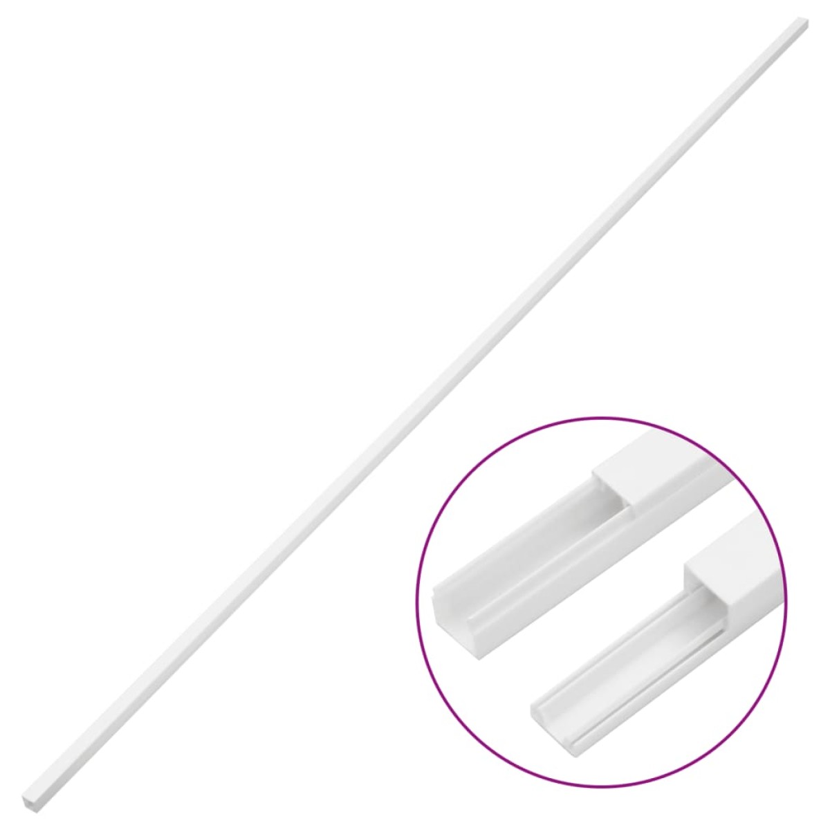 vidaXL Κανάλι Καλωδίων 15 x 10 χιλ. 10 μ. από PVC