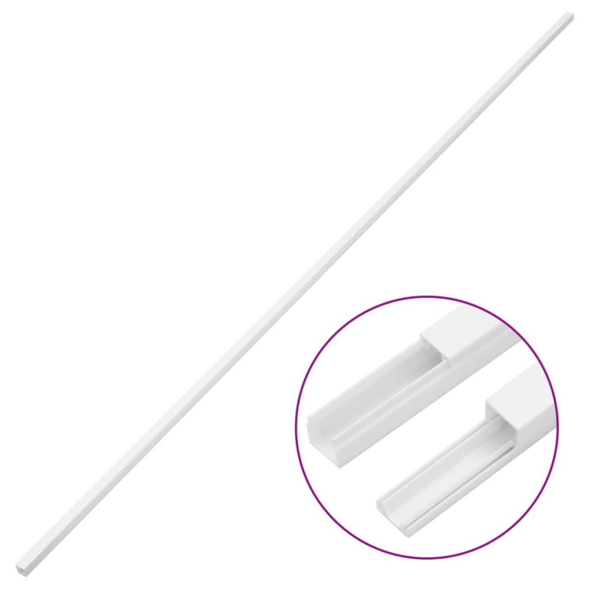 vidaXL Κανάλι Καλωδίων 10 x 10 χιλ. 30 μ. από PVC