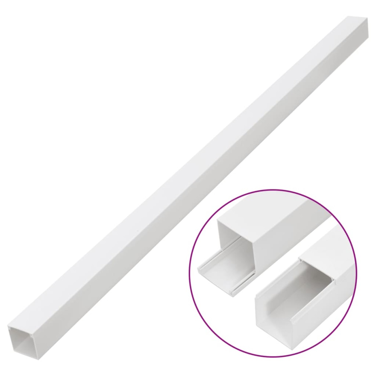 vidaXL Κανάλι Καλωδίων 40 x 40 χιλ. 30 μ. από PVC