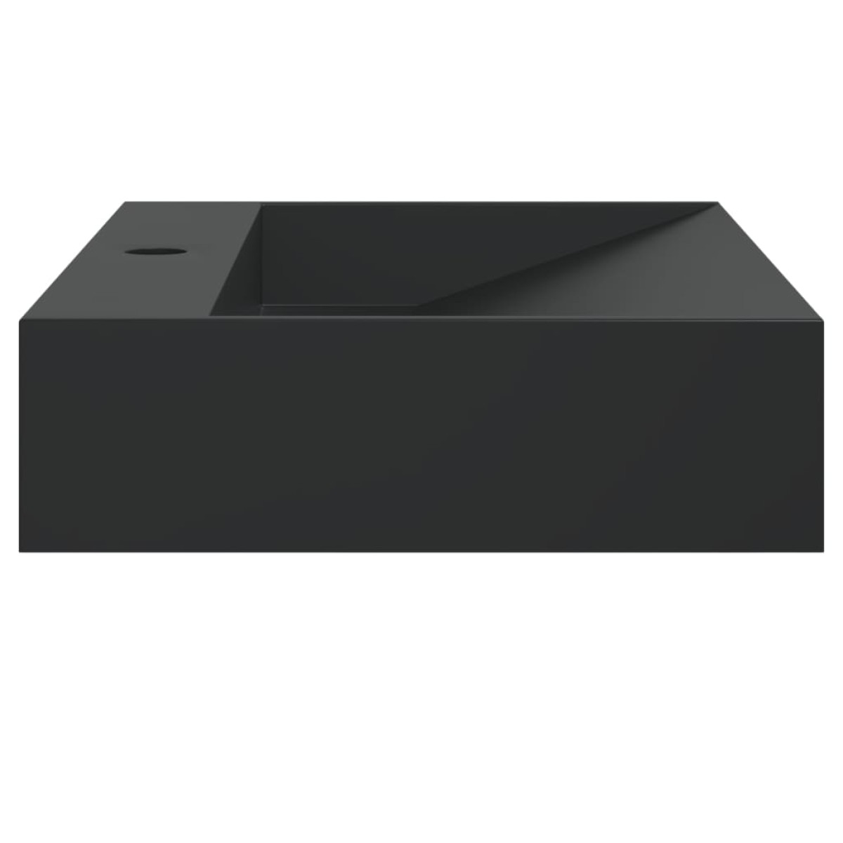 vidaXL Νιπτήρας Μαύρος Ματ 60x38x11 εκ. Συνθετικός από Τεχνητό Μάρμαρο