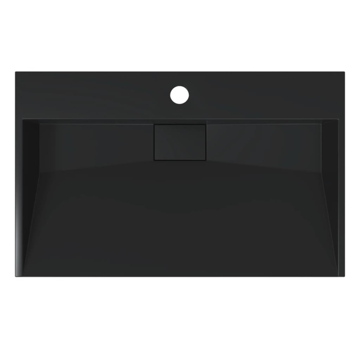 vidaXL Νιπτήρας Μαύρος Ματ 60x38x11 εκ. Συνθετικός από Τεχνητό Μάρμαρο