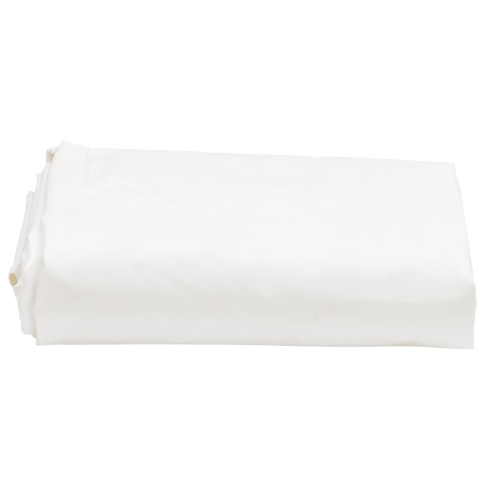 vidaXL Μουσαμάς Λευκός 5 x 8 μ. 650 γρ./μ²