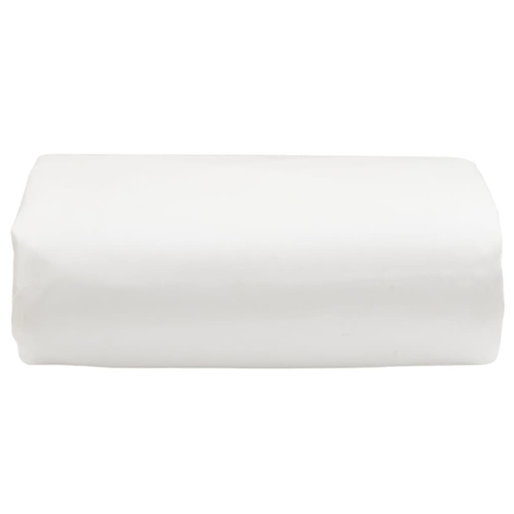vidaXL Μουσαμάς Λευκός 4 x 7 μ. 650 γρ./μ²