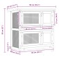 vidaXL Κλουβί Κουνελιών/Σπίτι Μικρών Ζώων Εξωτ. Χώρου 4 Πόρτες Ξύλινο