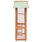 vidaXL Κλουβί Πουλιών 125,5x59,5x164 εκ. Μασίφ Ξύλο Πεύκου και Ελάτης
