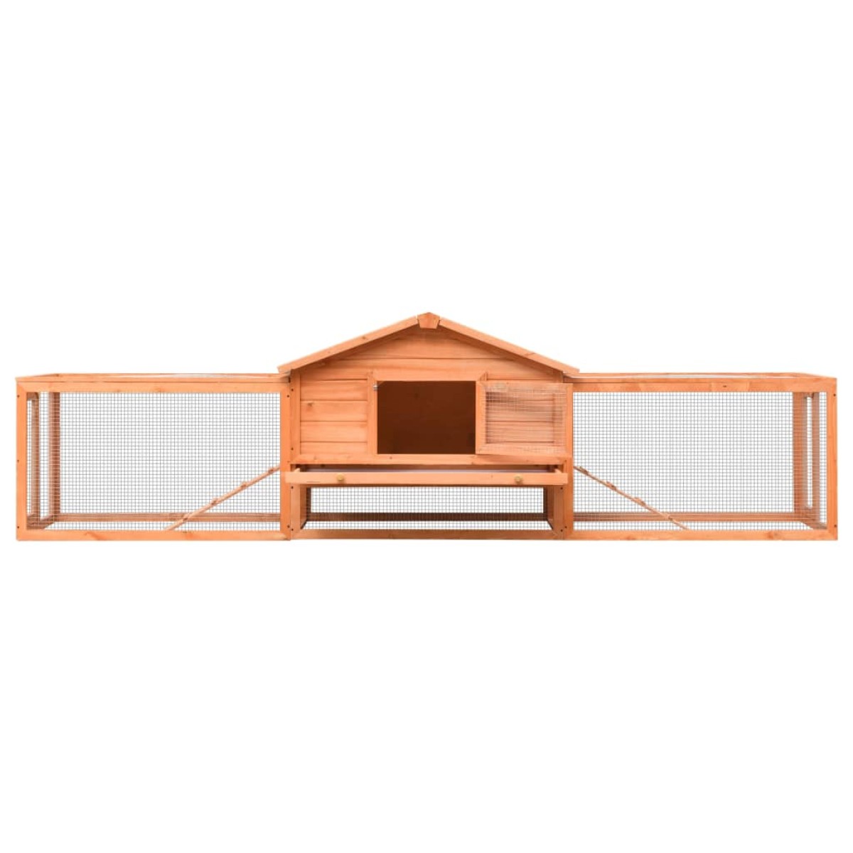 vidaXL Κλουβί Κουνελιών 310x70x87 εκ. από Μασίφ Ξύλο Πεύκου/Ελάτης
