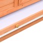 vidaXL Κλουβί Κουνελιών 310x70x87 εκ. από Μασίφ Ξύλο Πεύκου/Ελάτης
