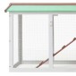 vidaXL Κλουβί Κουνελιών Μεγάλο Καφέ/Λευκό 145 x 45 x 84 εκ. Ξύλινο