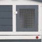 vidaXL Κλουβί Κουνελιών Μεγάλο Γκρι/Λευκό 204 x 45 x 85 εκ. Ξύλινο