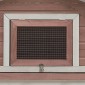 vidaXL Κλουβί Κουνελιών Μόκα 310x70x87 εκ. Μασίφ Ξύλο Πεύκου/Ελάτης