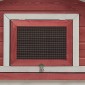 vidaXL Κλουβί Κουνελιών Κόκκινο 310x70x87 εκ. Μασίφ Ξύλο Πεύκου/Ελάτης
