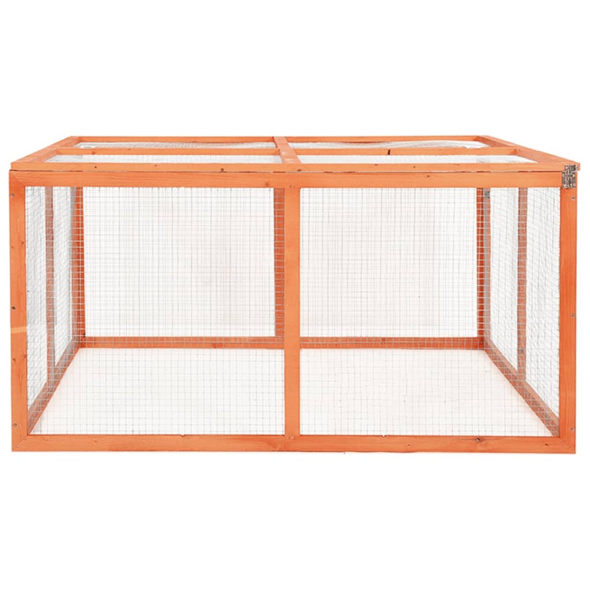 vidaXL Κλουβί Κουνελιών 124 x 120 x 60 εκ. από Μασίφ Ξύλο Ελάτης