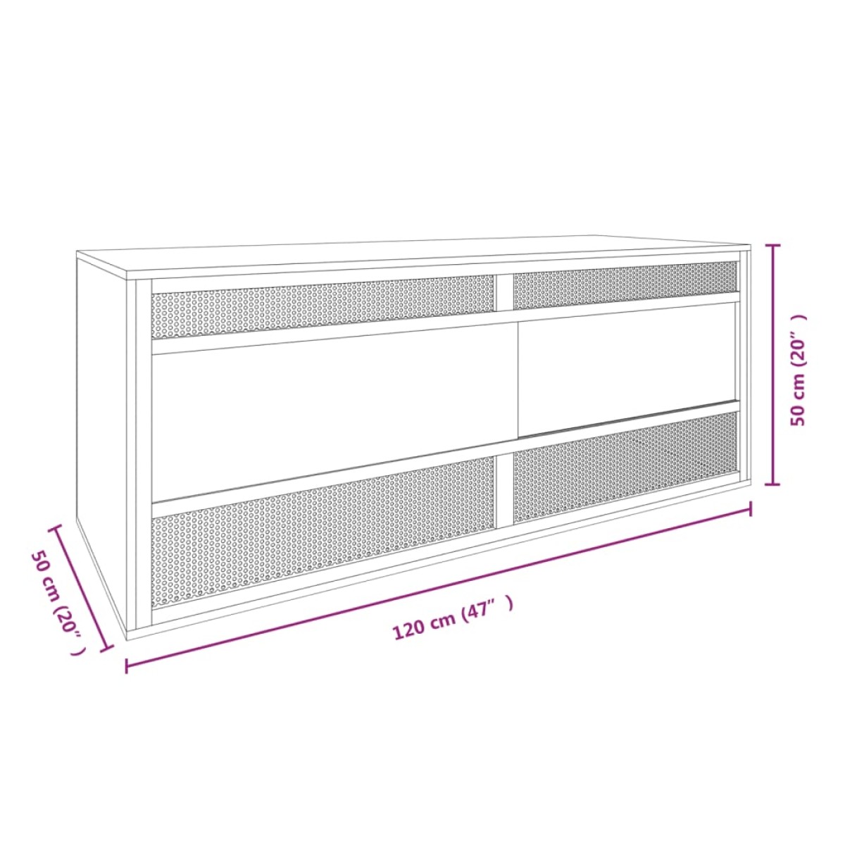 vidaXL Ενυδρείο Ερπετών 120 x 50 x 50 εκ. από Επεξεργασμένο Ξύλο