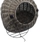 vidaXL Καλάθι Μεταφοράς Γάτας Γκρι 60x45x45 εκ. από Φυσικό Ξύλο Ιτιάς