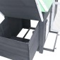 vidaXL Κοτέτσι με Κουτί Ωοτοκίας Γκρι 190x72x102 εκ. Μασίφ Ξύλο Ελάτης