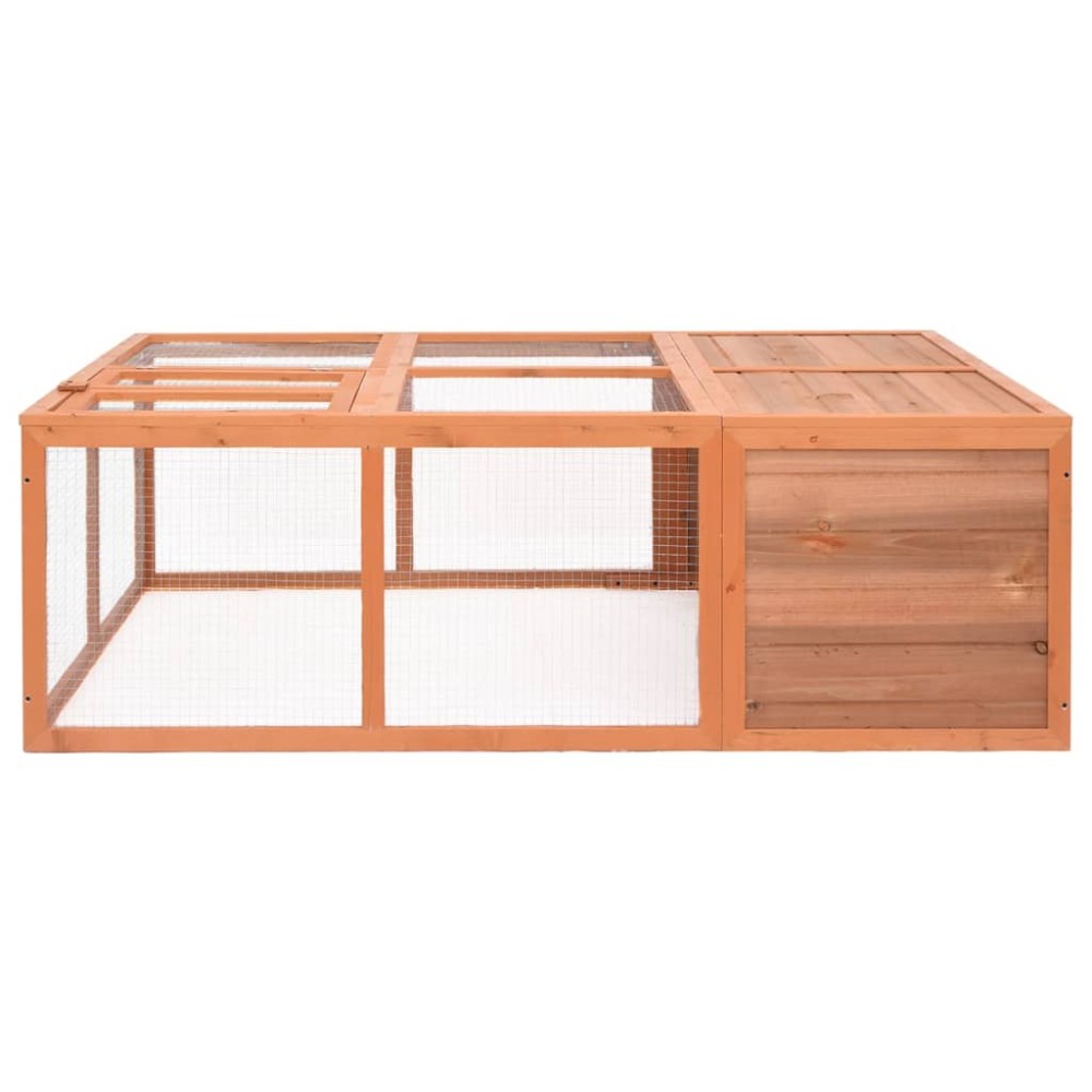 vidaXL Κλουβί Ζώου Κήπου 150 x 100 x 50 εκ. από Μασίφ Ξύλο Ελάτης