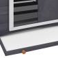 vidaXL Κοτέτσι Γκρι & Λευκό 152 x 96 x 110 εκ. από Μασίφ Ξύλο Ελάτης