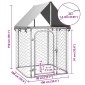vidaXL Κλουβί Σκύλου Εξωτερικού Χώρου 100 x 100 x 150 εκ. με Στέγαστρο