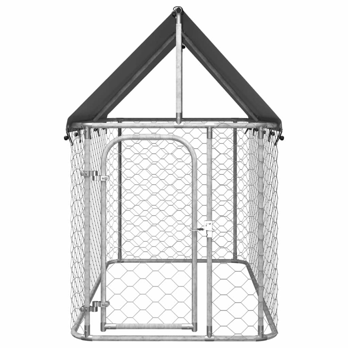 vidaXL Κλουβί Σκύλου Εξωτερικού Χώρου 200 x 100 x 150 εκ. με Στέγαστρο
