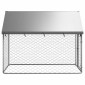 vidaXL Κλουβί Σκύλου Εξωτερικού Χώρου 200 x 100 x 150 εκ. με Στέγαστρο