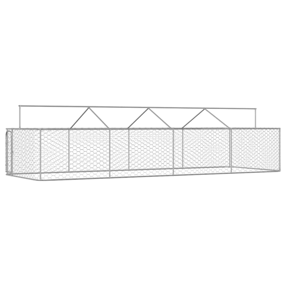 vidaXL Κλουβί Σκύλου Εξωτερικού Χώρου 600 x 200 x 150 εκ. με Στέγαστρο