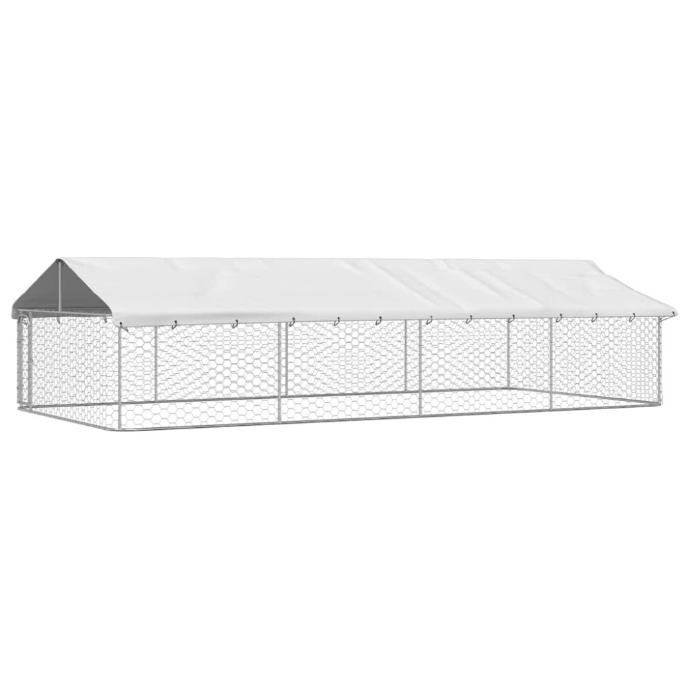 vidaXL Κλουβί Σκύλου Εξωτερικού Χώρου 600 x 300 x 150 εκ. με Στέγαστρο