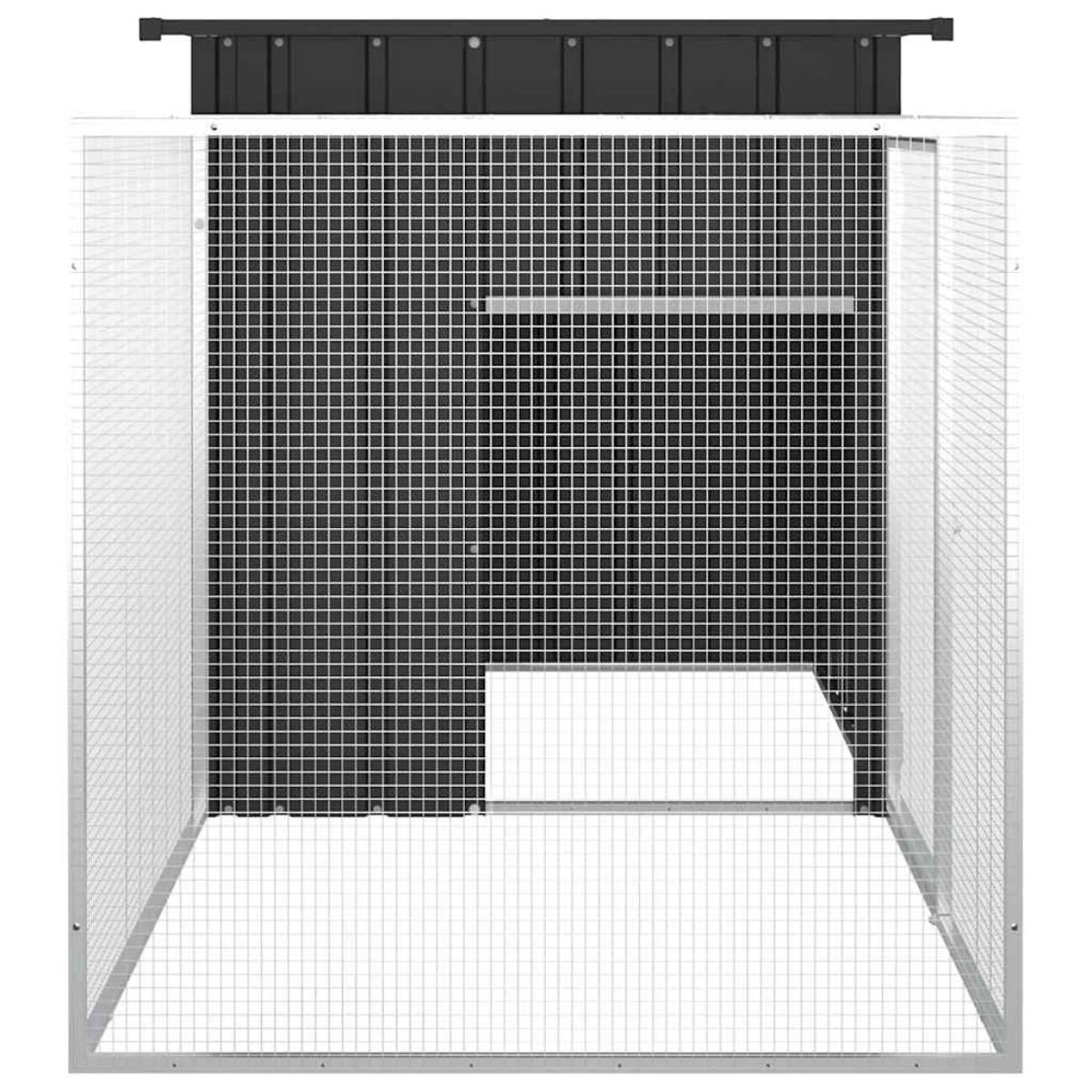 vidaXL Κοτέτσι - Κλουβί Ανθρακί 200x91x100 εκ. από Γαλβανισμένο Χάλυβα