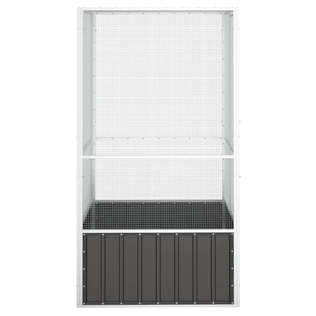 vidaXL Κλουβί Πουλιών Ανθρακί 111x107x211,5 εκ από Γαλβανισμένο Χάλυβα