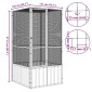 vidaXL Κλουβί Πουλιών Ανθρακί 111x107x211,5 εκ από Γαλβανισμένο Χάλυβα