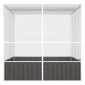 vidaXL Κλουβί Πουλιών Ανθρακί 213,5x217,5x211,5 εκ Γαλβανισμένο Χάλυβα