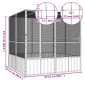 vidaXL Κλουβί Πουλιών Ανθρακί 213,5x217,5x211,5 εκ Γαλβανισμένο Χάλυβα
