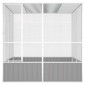 vidaXL Κλουβί Πουλιών Γκρι 213,5x217,5x211,5εκ από Γαλβανισμένο Χάλυβα
