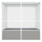 vidaXL Κλουβί Πουλιών Γκρι 213,5x217,5x211,5εκ από Γαλβανισμένο Χάλυβα