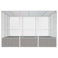 vidaXL Κλουβί Πουλιών Γκρι 302,5x324,5x211,5 εκ Γαλβανισμένο Χάλυβα