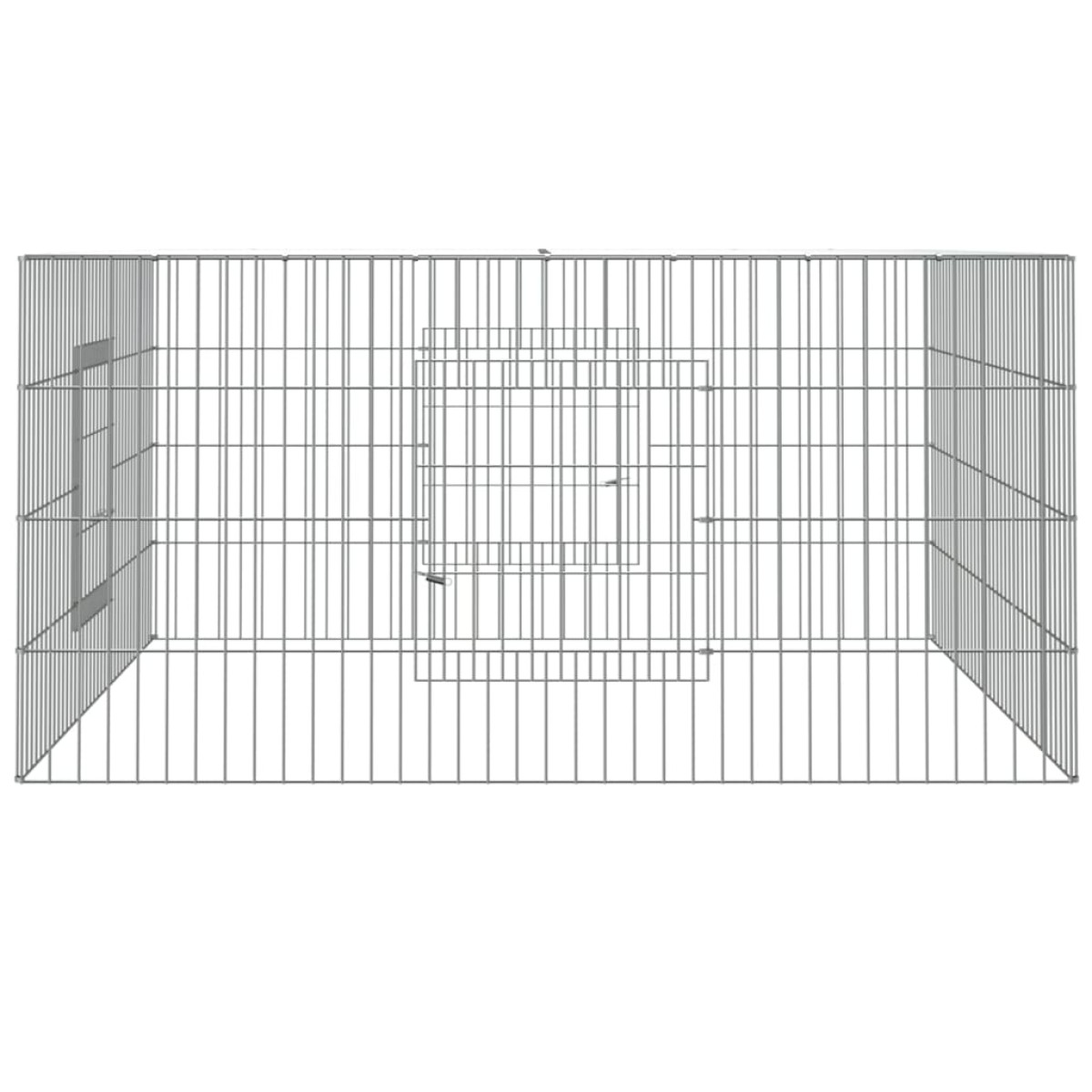 vidaXL Κλουβί Κουνελιών 110x110x55 εκ. από Γαλβανισμένο Σίδερο