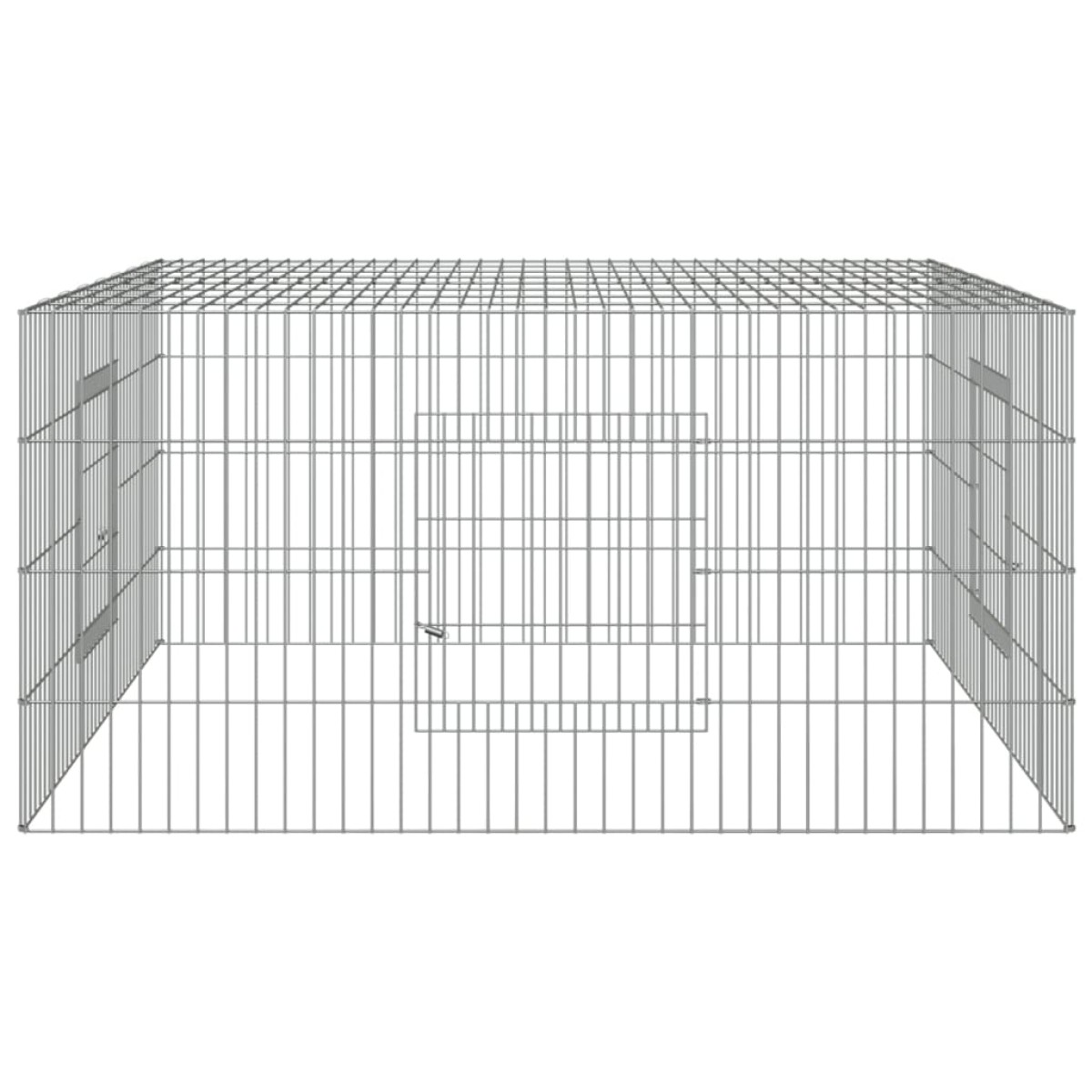 vidaXL Κλουβί Κουνελιών 110x110x55 εκ. από Γαλβανισμένο Σίδερο