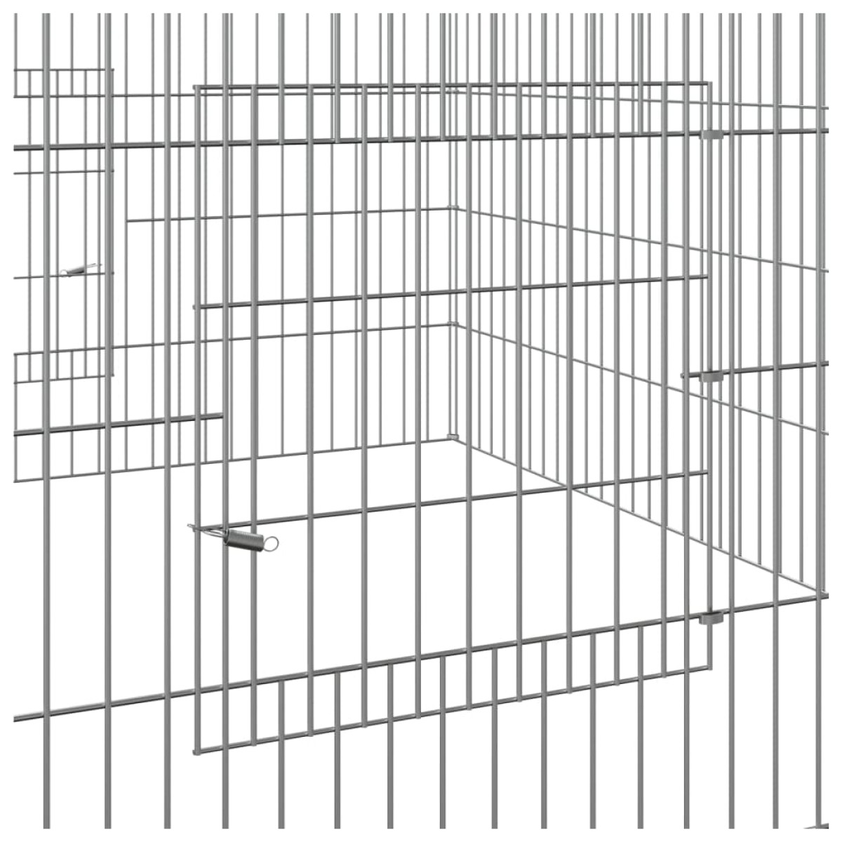 vidaXL Κλουβί Κουνελιών 110x110x55 εκ. από Γαλβανισμένο Σίδερο