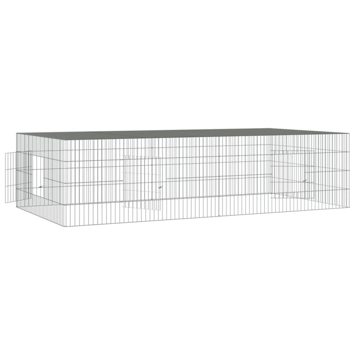 vidaXL Κλουβί Κουνελιών 2 Πάνελ 220x110x55 εκ. από Γαλβανισμένο Σίδερο