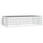vidaXL Κλουβί Κουνελιών 2 Πάνελ 220x110x55 εκ. από Γαλβανισμένο Σίδερο