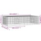 vidaXL Κλουβί Κουνελιών 2 Πάνελ 220x110x55 εκ. από Γαλβανισμένο Σίδερο