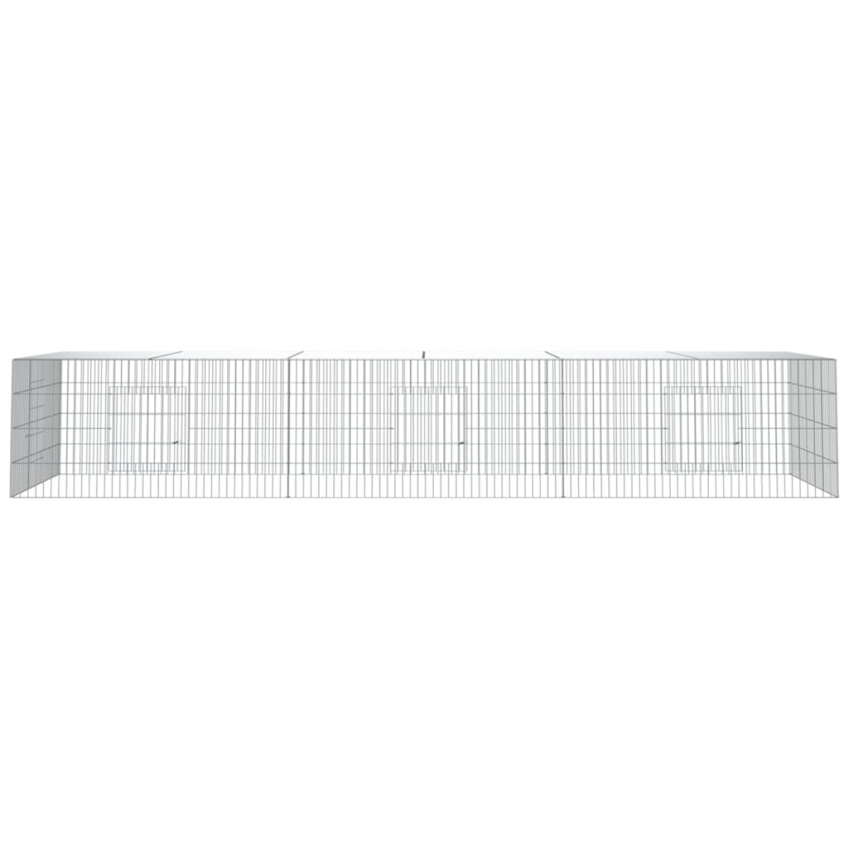 vidaXL Κλουβί Κουνελιών 3 Πάνελ 325x109x54 εκ. από Γαλβανισμένο Σίδερο