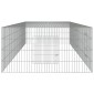 vidaXL Κλουβί Κουνελιών 3 Πάνελ 325x109x54 εκ. από Γαλβανισμένο Σίδερο